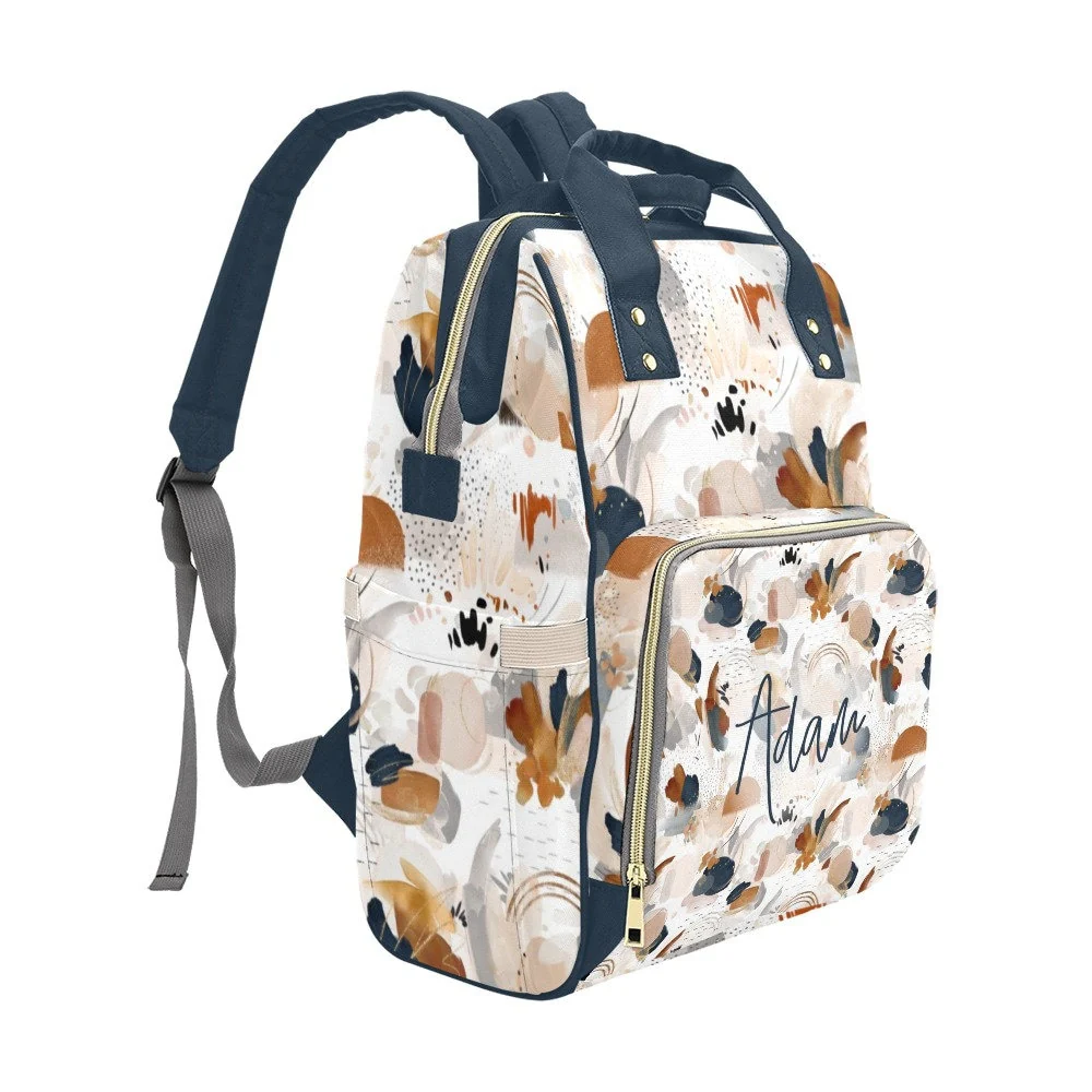 Abstract Pattern Personalized Diaper Bag - Image 3