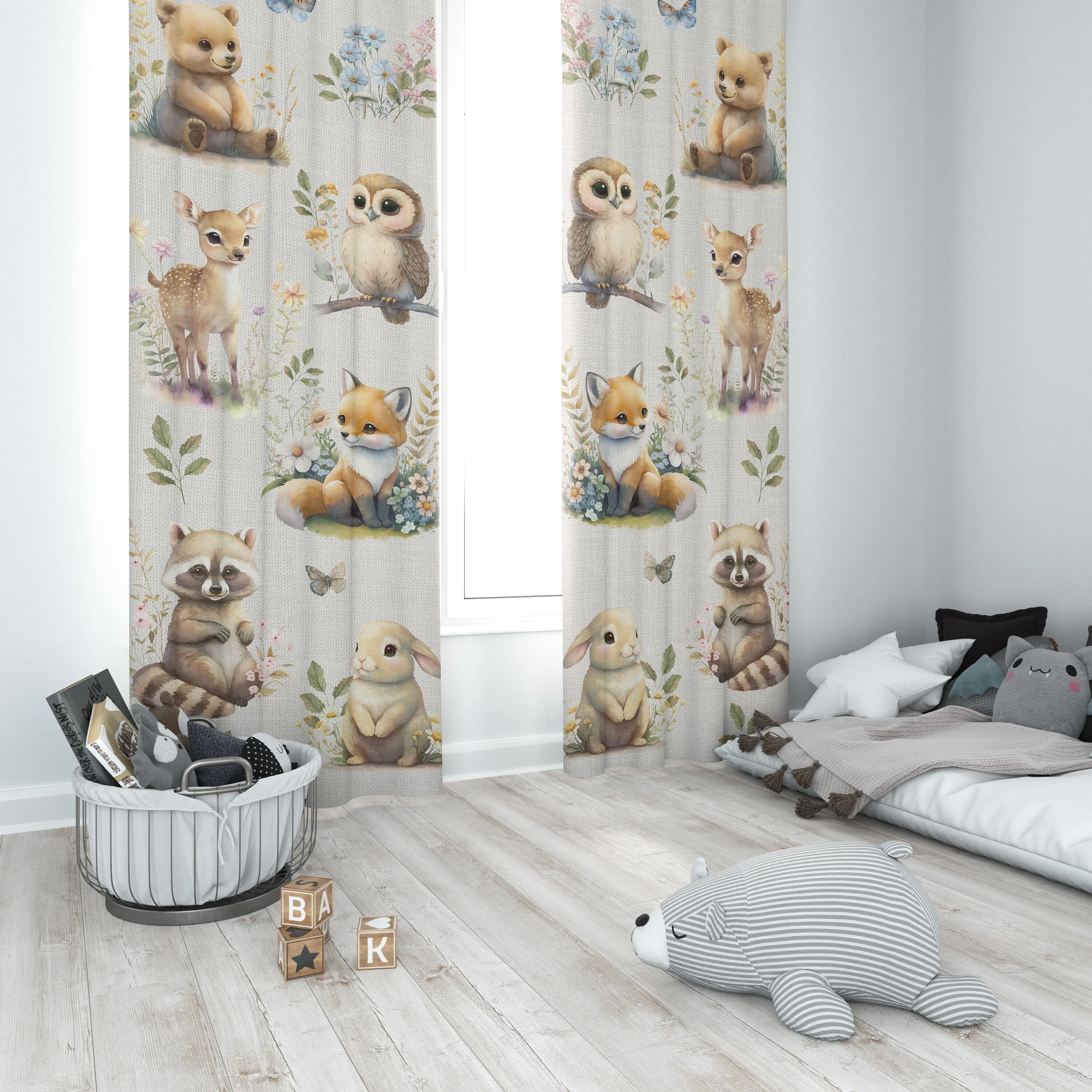 Cute Baby Animals Blackout Curtains - Image 3