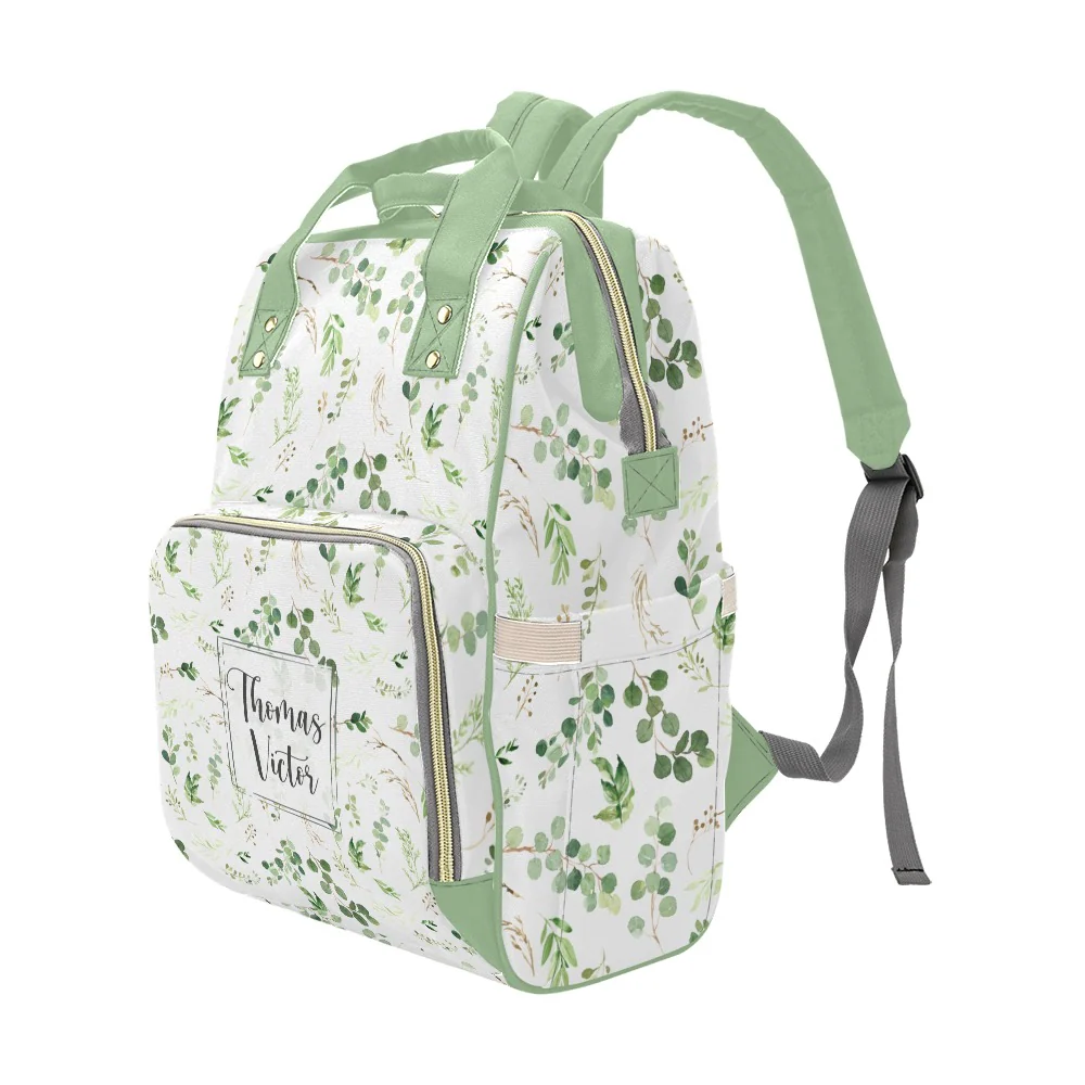 Greenery Personalized Diaper Bag - Image 4