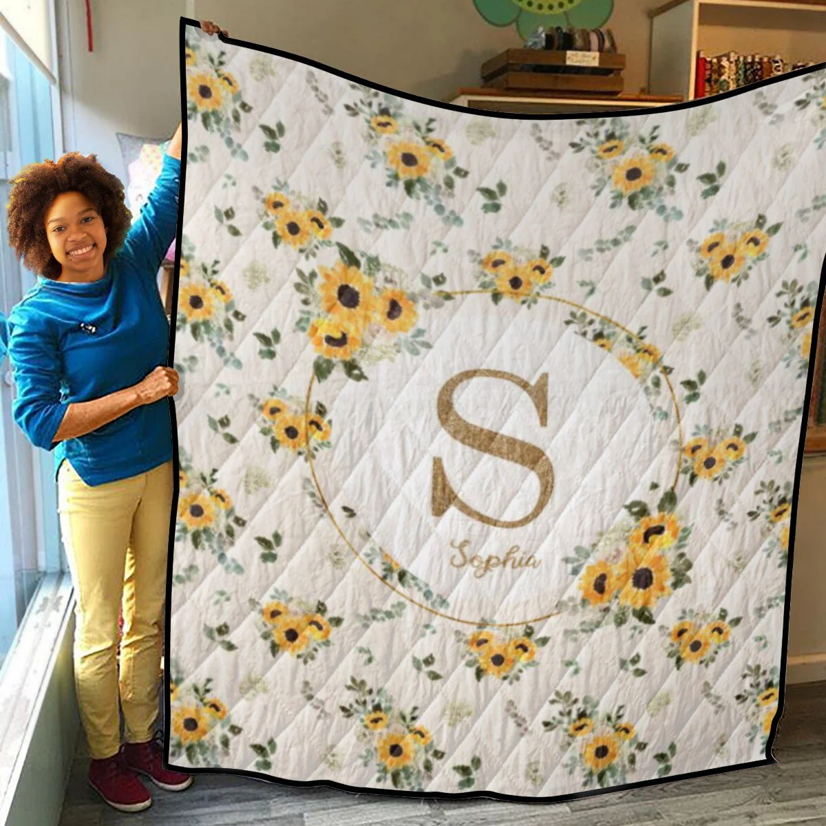 Hello Sunshine Personalized Quilted Bedspread Set - Image 3