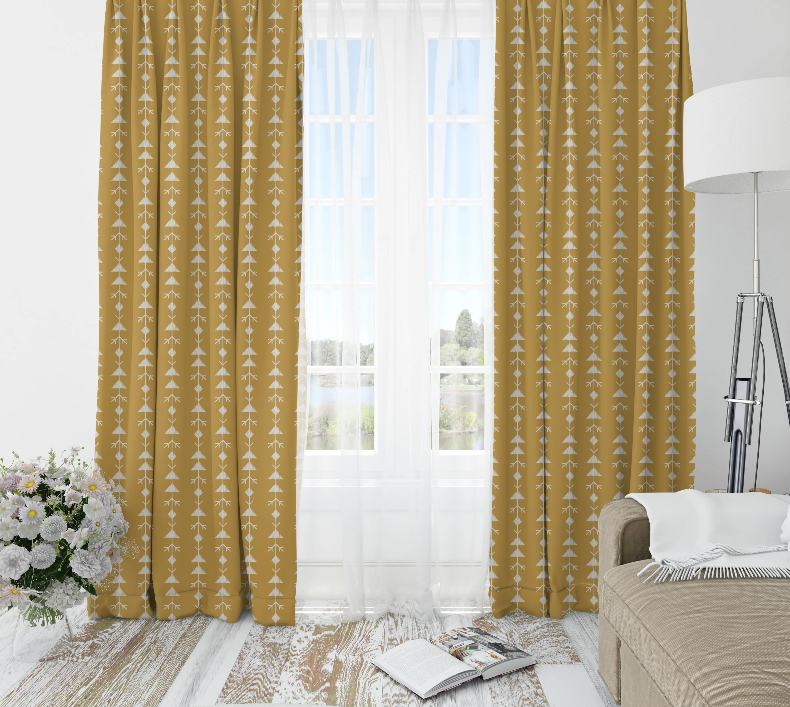 Mustard Blackout Curtains - Image 4