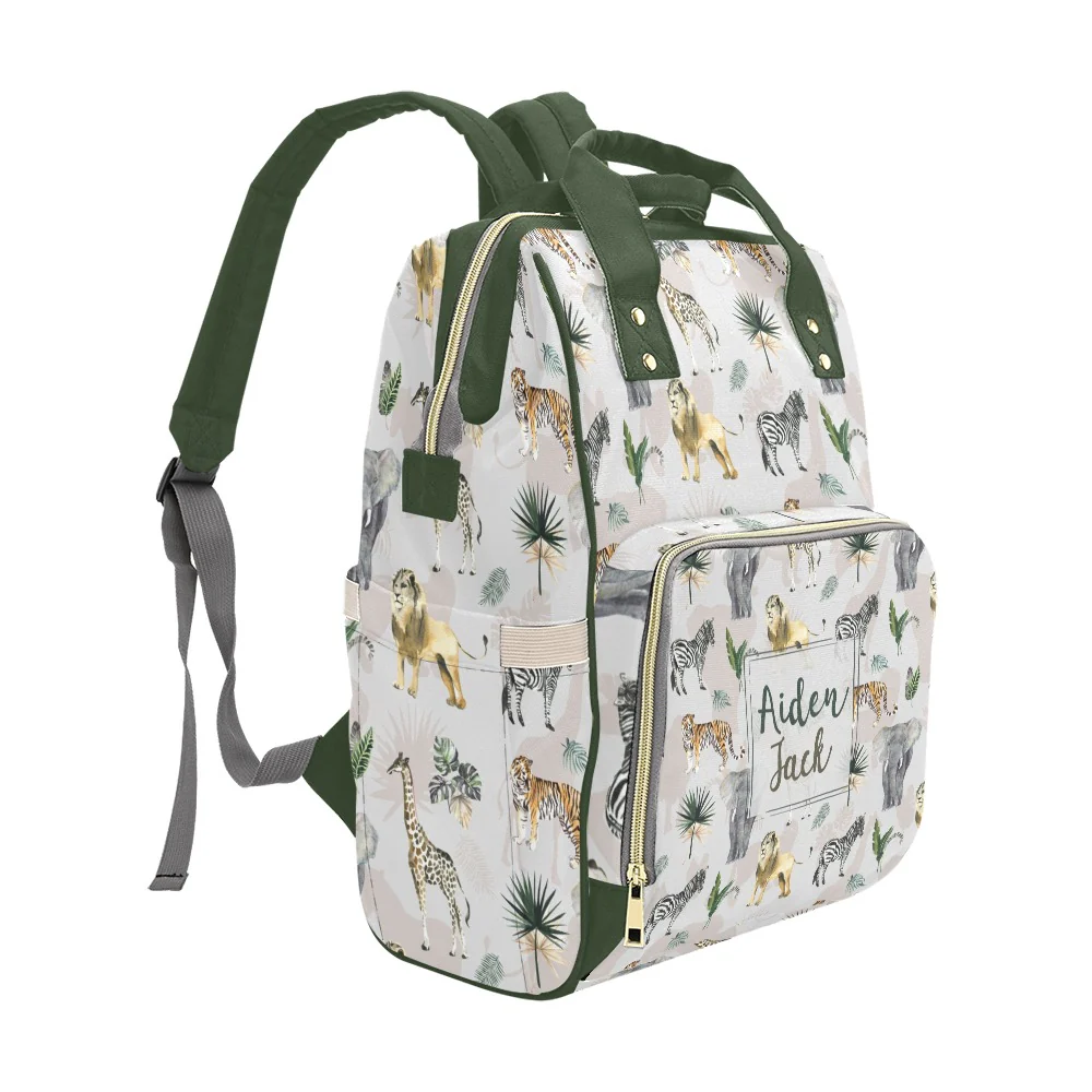Safari Animals Personalized Diaper Bag - Image 4
