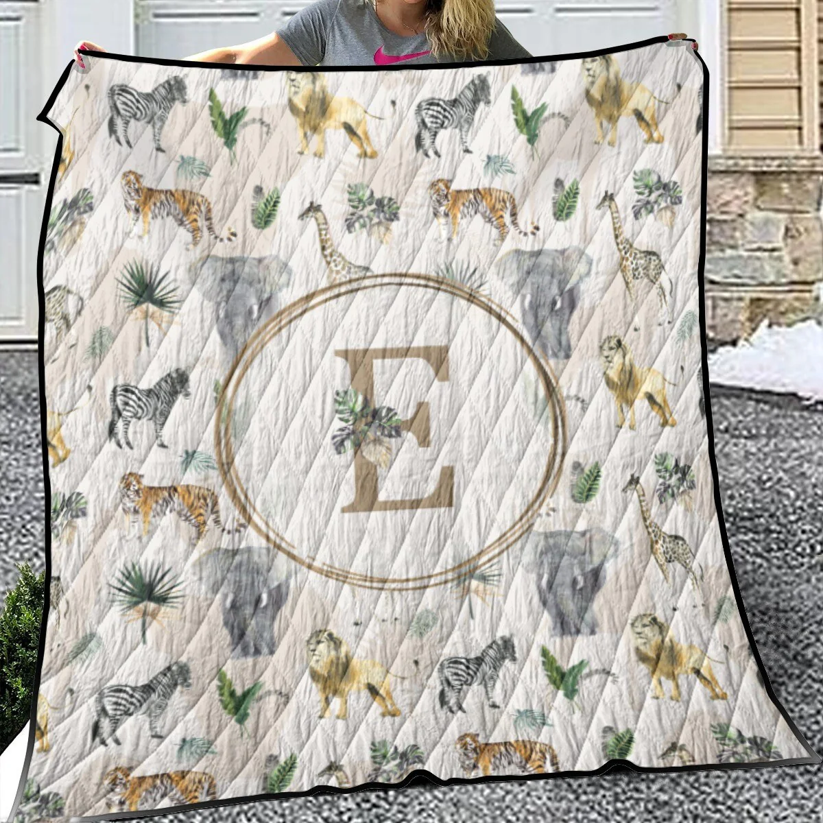 Safari Animals Personalized Quilted Bedspread Set - Image 3