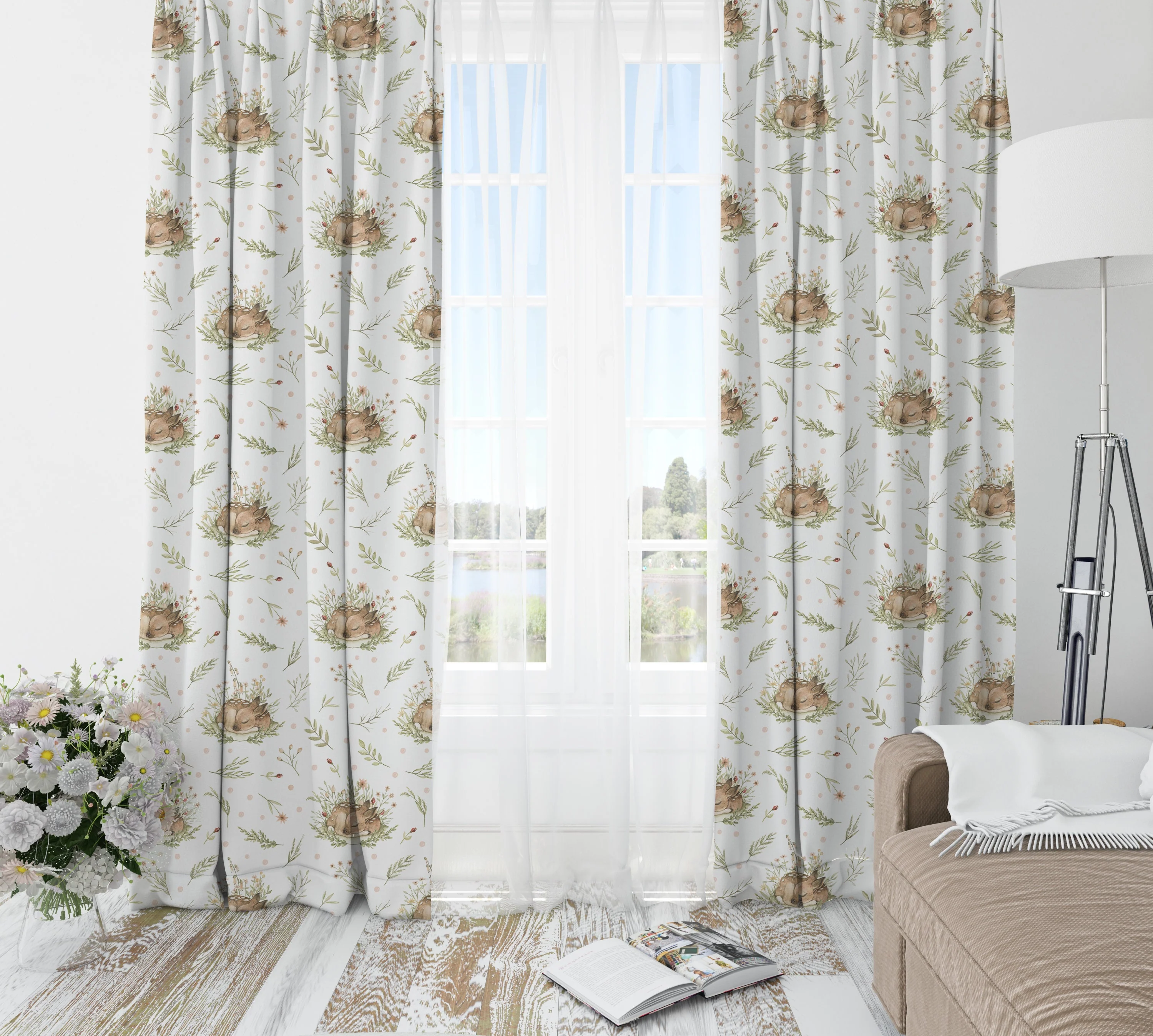 Sleeping Deer Blackout Curtains - Image 2