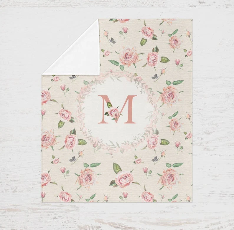 Vintage Roses Personalized Diaper Bag - Image 6